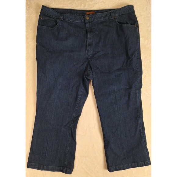 Liz & Me Signature Woman's Jeans 26W (Red Triangle 8) Dark Wash 46" x 25.5" EUC - Picture 1 of 10